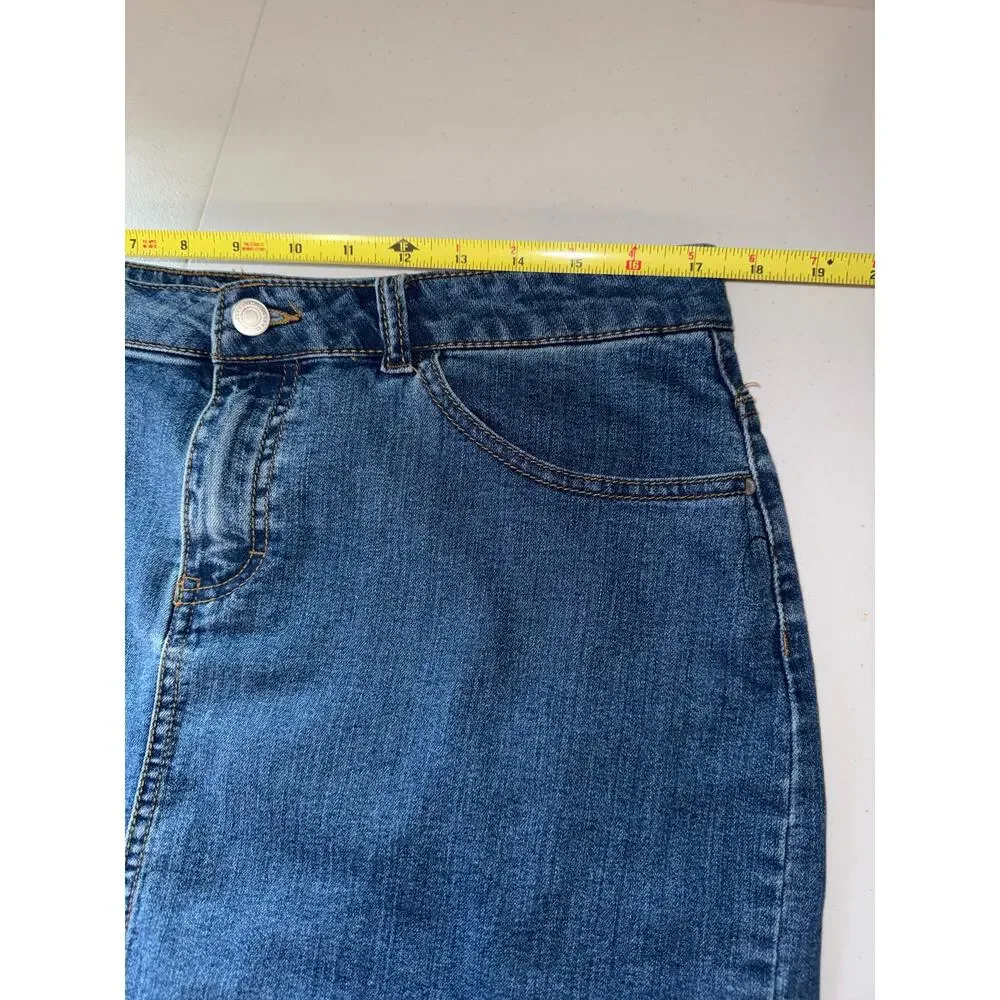 Jaclyn Smith Jean Skirt Size 12 Denim Women's Skirt - Picture 4 of 9